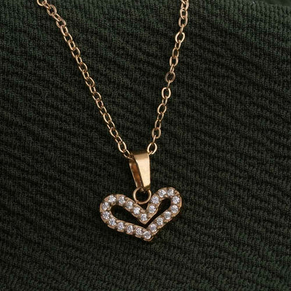 Crystal Heart Pendant Necklace