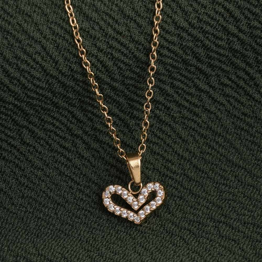 Crystal Heart Pendant Necklace