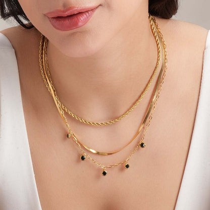 Multi-Strand Gold Necklace