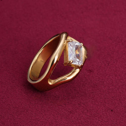 Zirconia Bold Stone Ring