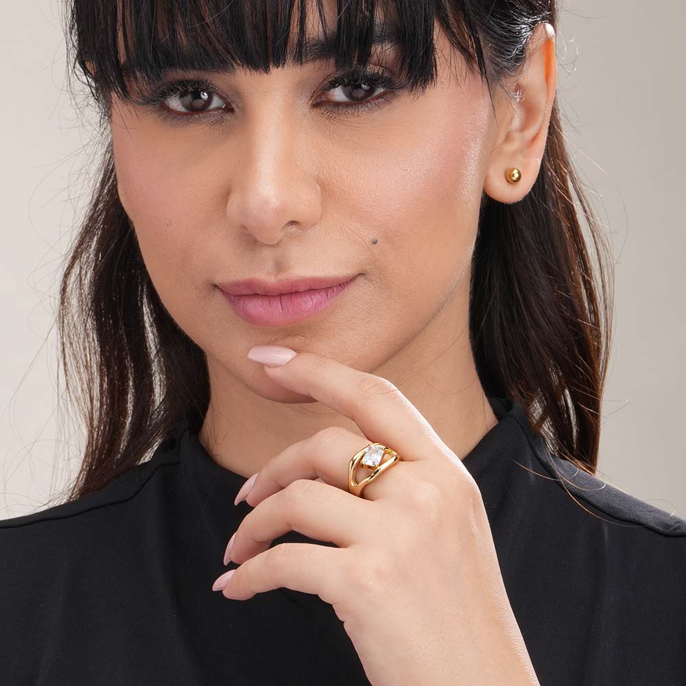 Zirconia Bold Stone Ring