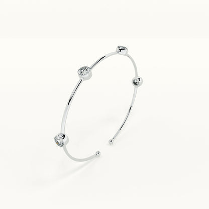 Zircon Pulse 
Silver Station  Bracelet