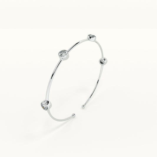 Zircon Pulse 
Silver Station  Bracelet