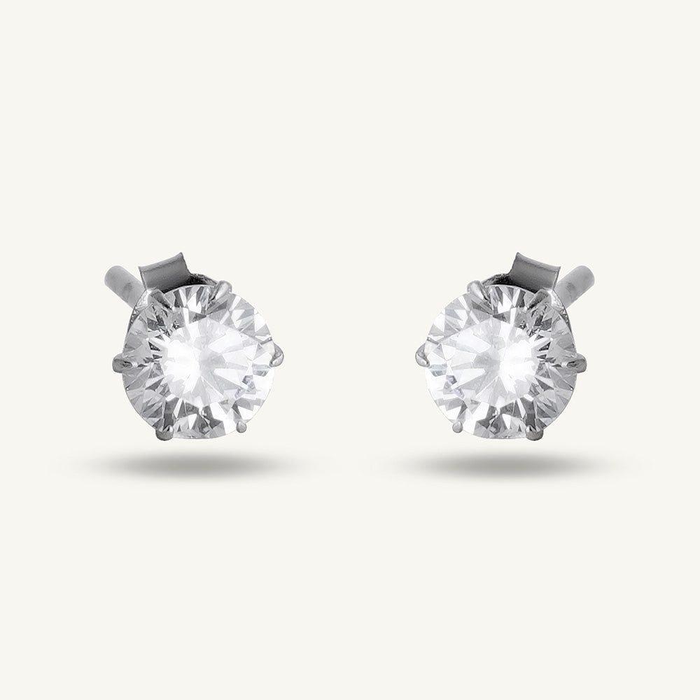 Classic Silver Stud Earrings