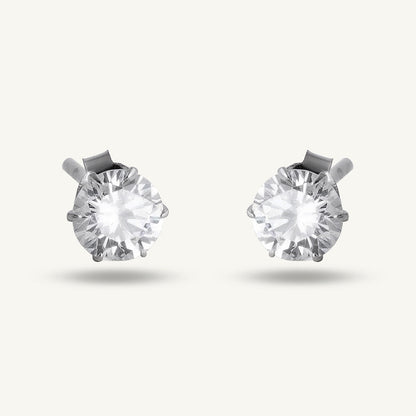 Classic Silver Stud Earrings
