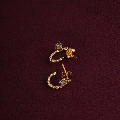 Heart Halo Hoops | 18K Gold Vermeil Plated