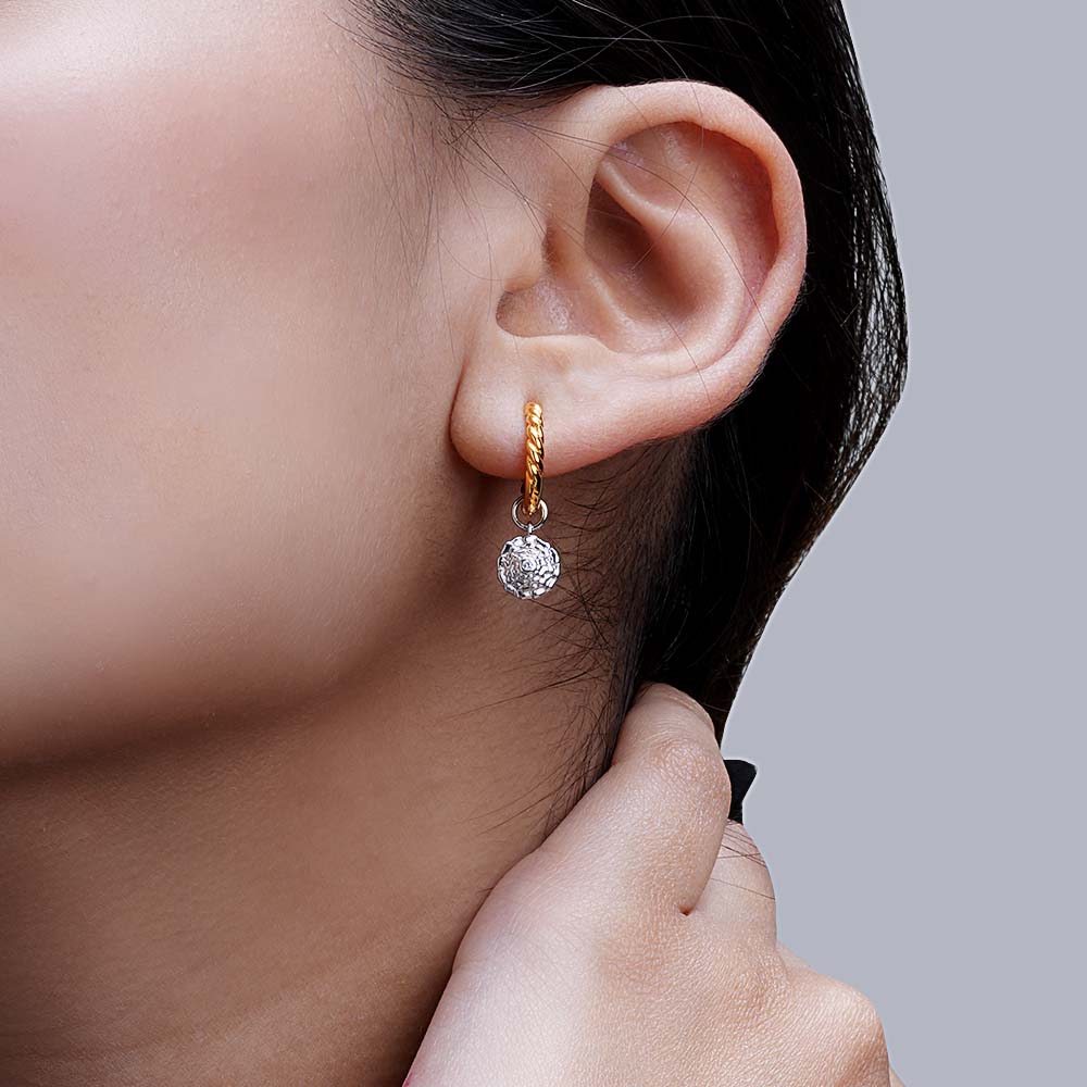 Floral Glow Hoops | 18K Gold Vermeil Plated