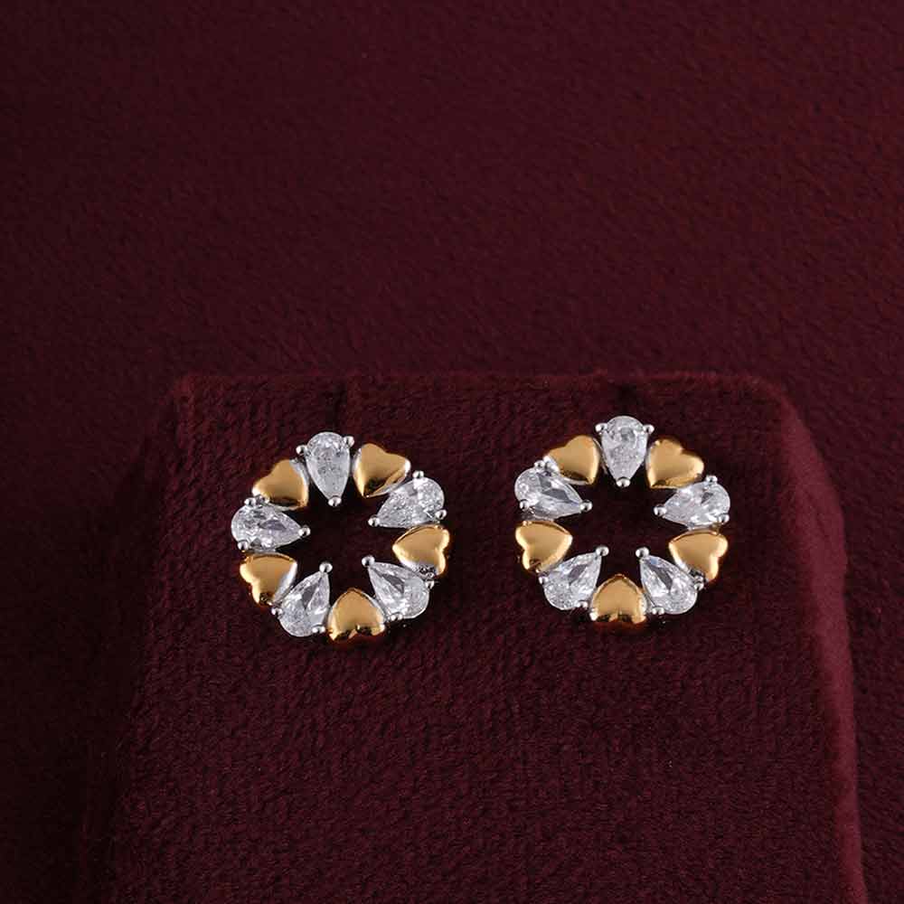 Bling Pulse Diva Stud Earrings | 18K Gold Vermeil Plated