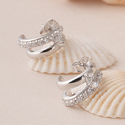 Twofold Unity Silver Studs
