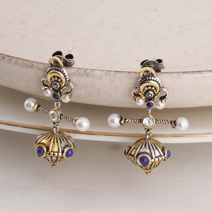 925 Silver Tomb Mini Earrings