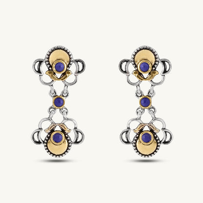 925 Silver Indi Dual Motif Earrings