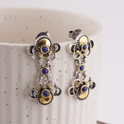 925 Silver Indi Dual Motif Earrings