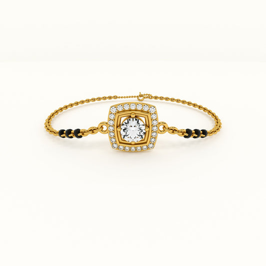 Threads of Love 925 Sterling Silver Mangalsutra Bracelet | BIS Hallmarked | 18k Gold Vermeil