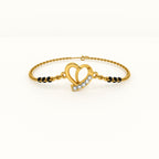 Delicate Heart 925 Sterling Silver Mangalsutra Bracelet | BIS Hallmarked | 18k Gold Vermeil