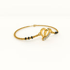 Delicate Heart 925 Sterling Silver Mangalsutra Bracelet | BIS Hallmarked | 18k Gold Vermeil