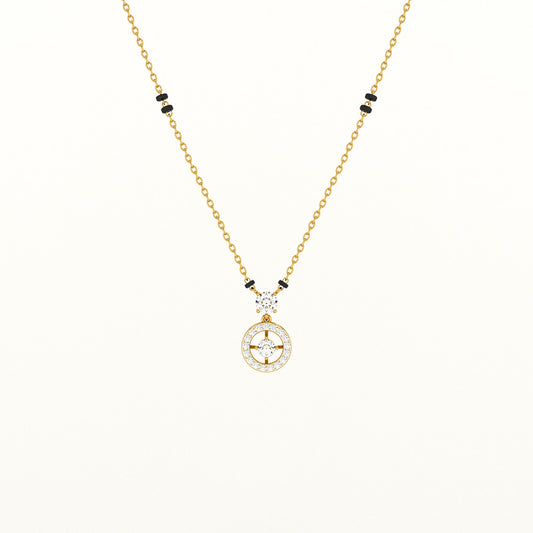 Shimmering Solitaire Bond 925 Sterling Silver Mangalsutra