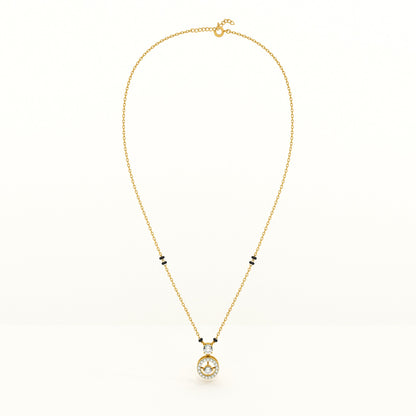 Shimmering Solitaire Bond 925 Sterling Silver Mangalsutra