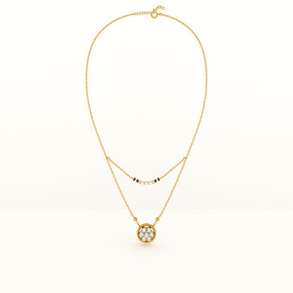 Double Layered Pendant 925 Sterling Silver Mangalsutra