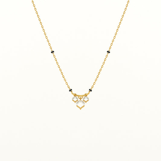 Three Petals Of Love 925 Sterling Silver Mangalsutra