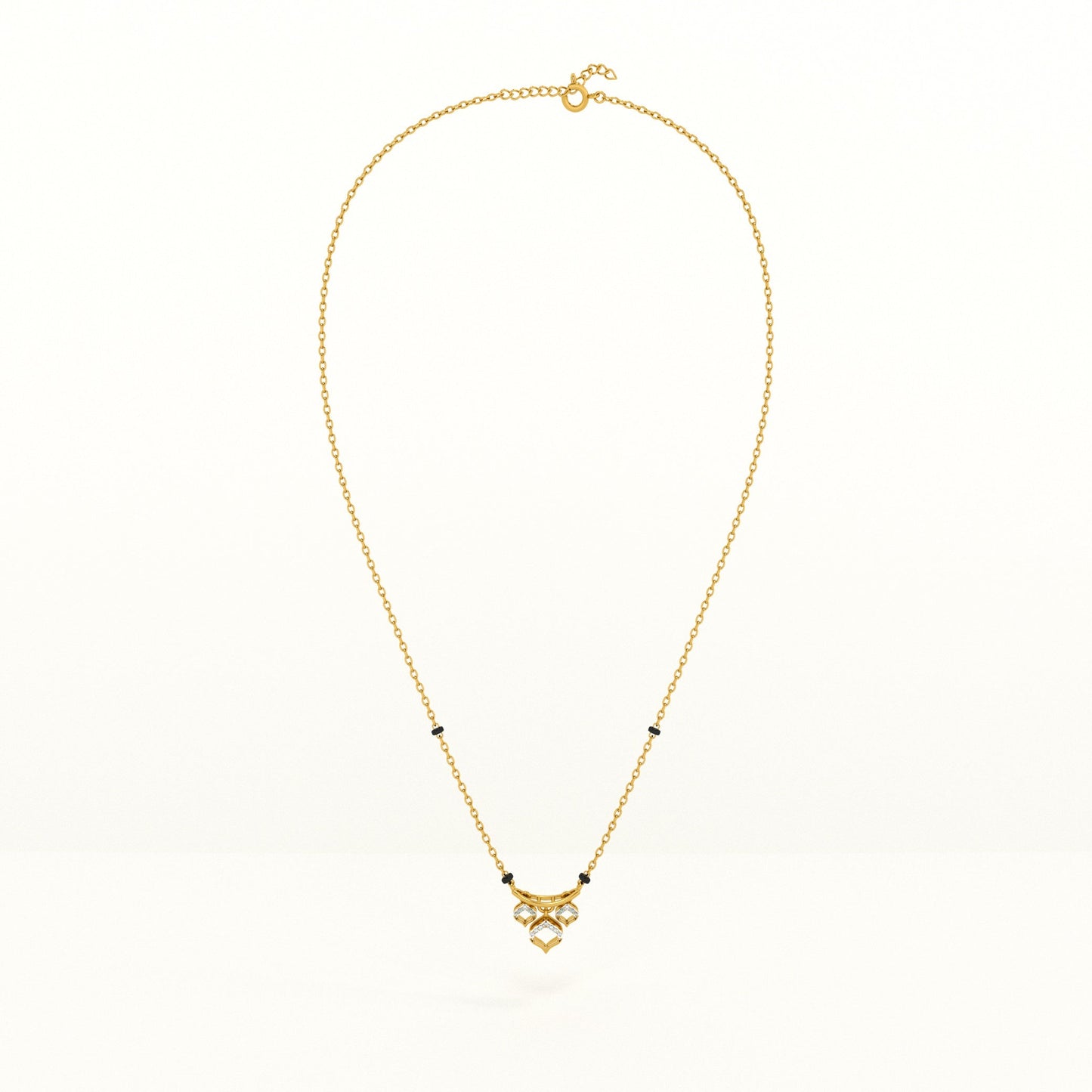 Three Petals Of Love 925 Sterling Silver Mangalsutra