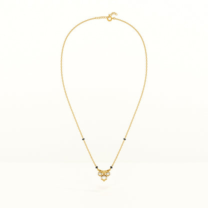 Three Petals Of Love 925 Sterling Silver Mangalsutra