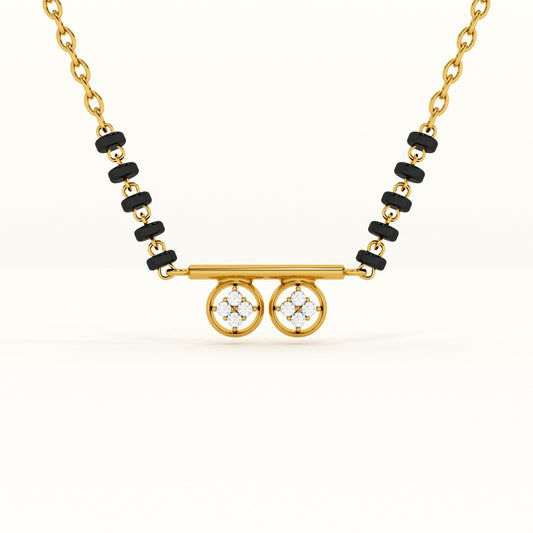 Linear Luminescence 925 Sterling Silver Mangalsutra
