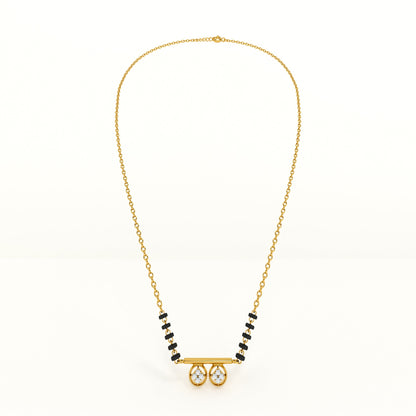 Linear Luminescence 925 Sterling Silver Mangalsutra