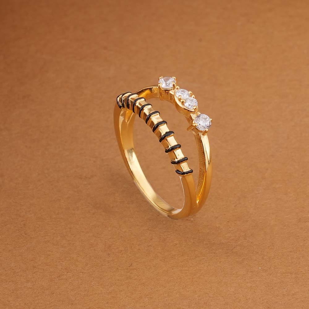 Elegant 925 Sterling Silver Mangalsutra Ring