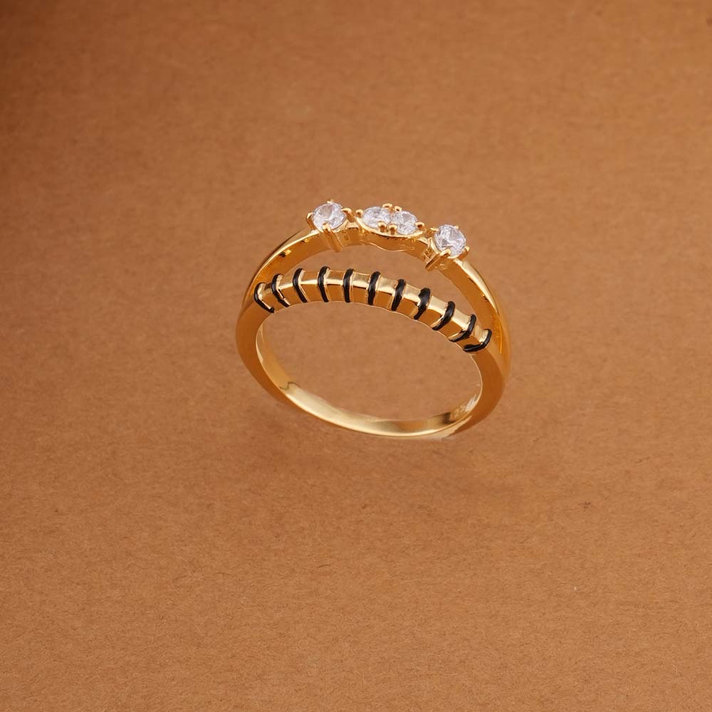 Elegant 925 Sterling Silver Mangalsutra Ring