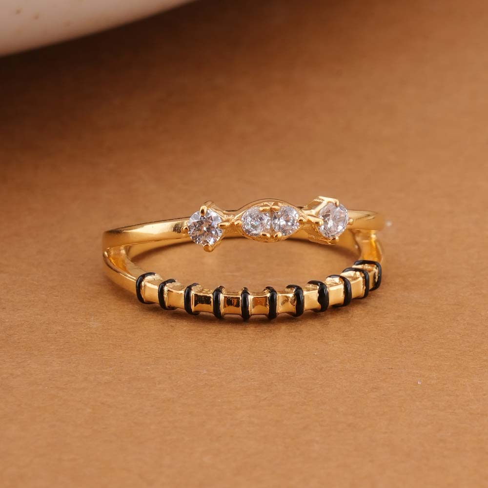 Elegant 925 Sterling Silver Mangalsutra Ring