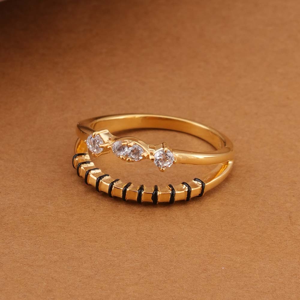 Elegant 925 Sterling Silver Mangalsutra Ring