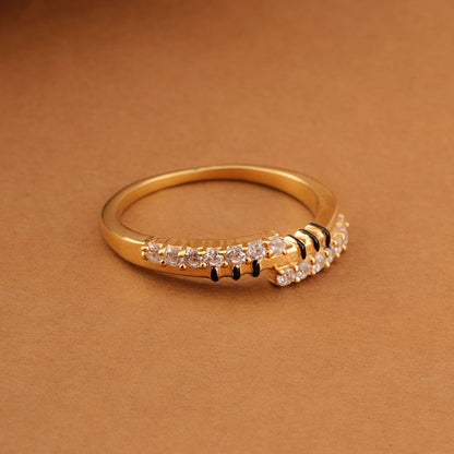 Modern 925 Sterling Silver Mangalsutra Ring