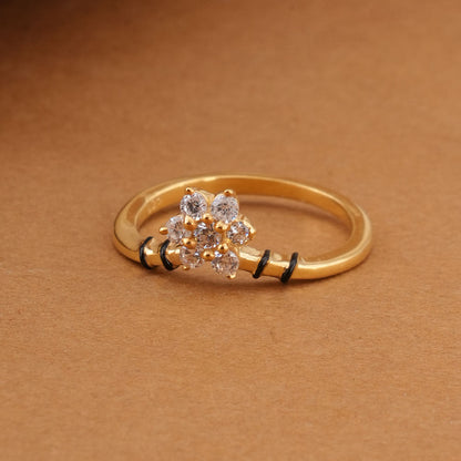 Star Cluster 925 Sterling Silver Mangalsutra Ring