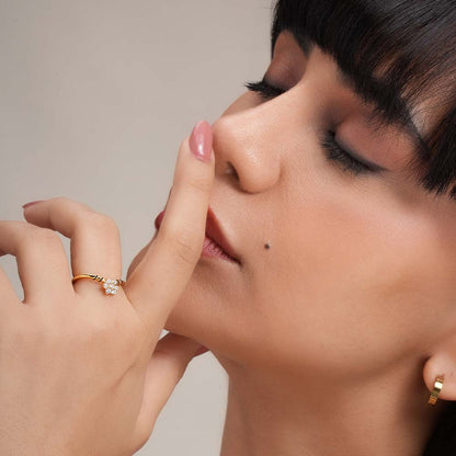 Star Cluster 925 Sterling Silver Mangalsutra Ring