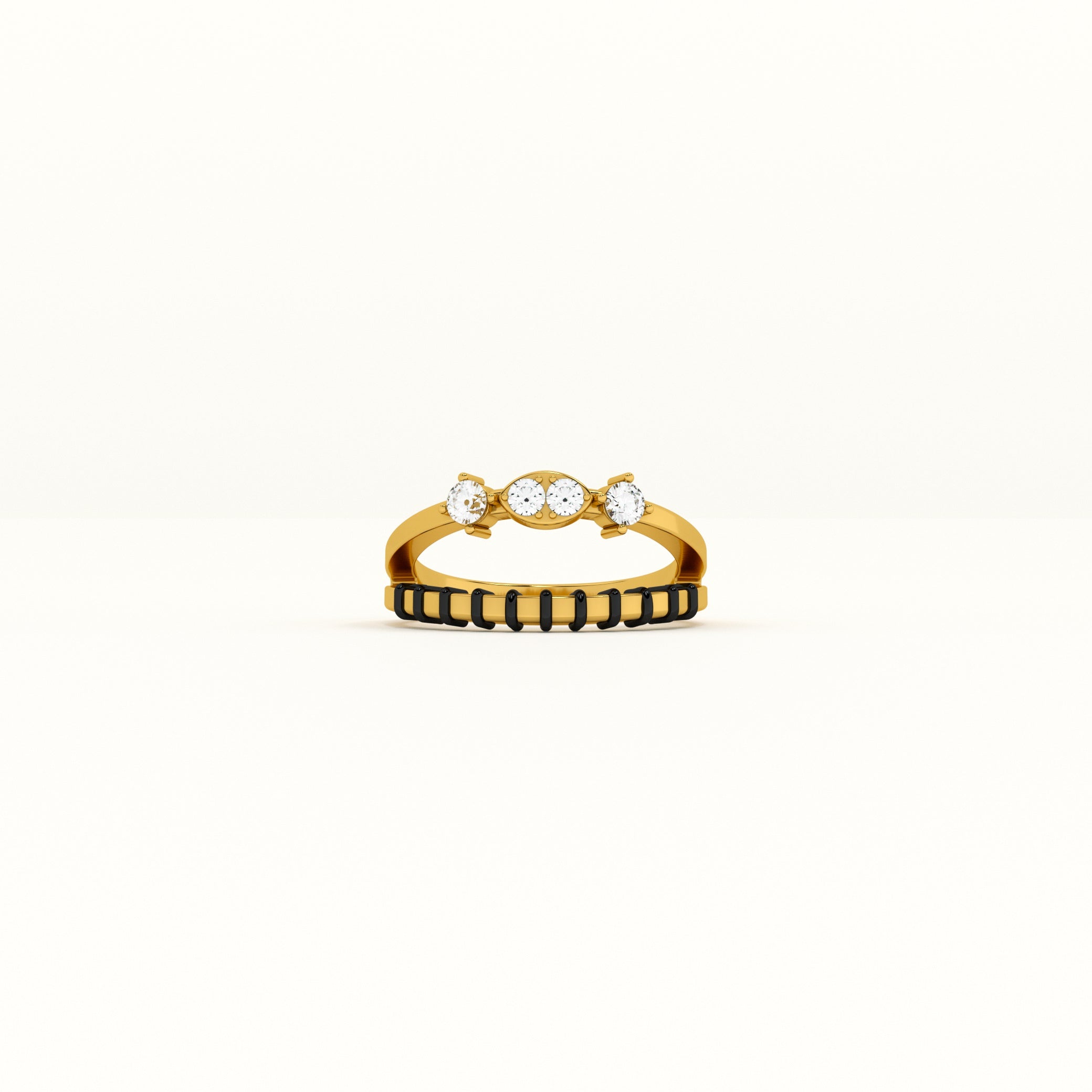 Elegant 925 Sterling Silver Mangalsutra Ring