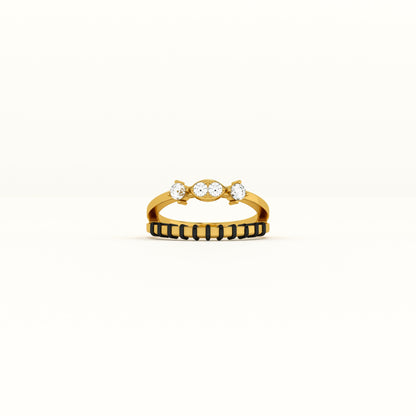 Elegant 925 Sterling Silver Mangalsutra Ring