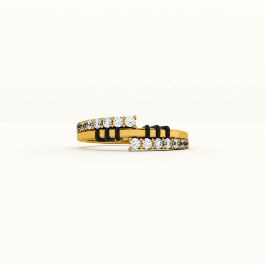 Modern 925 Sterling Silver Mangalsutra Ring