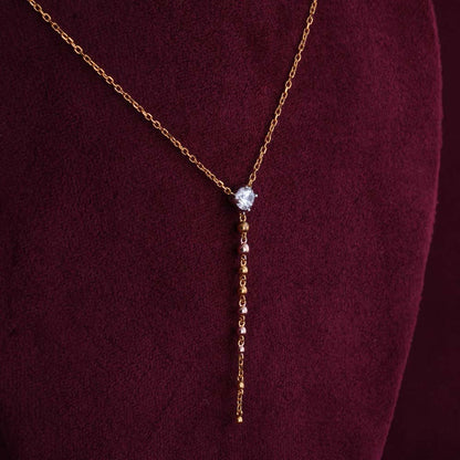 Lariate Whispers Necklace | 18K Gold Vermeil Plated