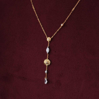 Gendaphool Essence Lariate Necklace | 18K Gold Vermeil Plated