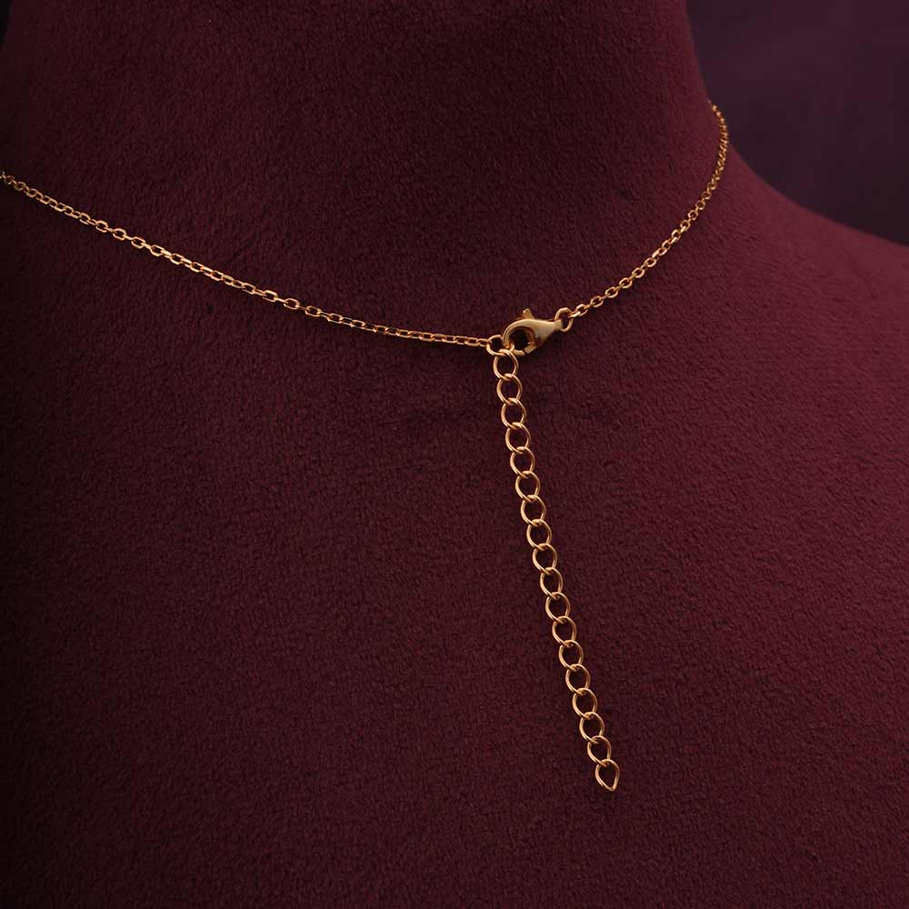 Bling Pulse Diva Pendant Necklace | 18K Gold Vermeil Plated