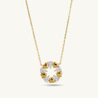 Bling Pulse Diva Pendant Necklace | 18K Gold Vermeil Plated