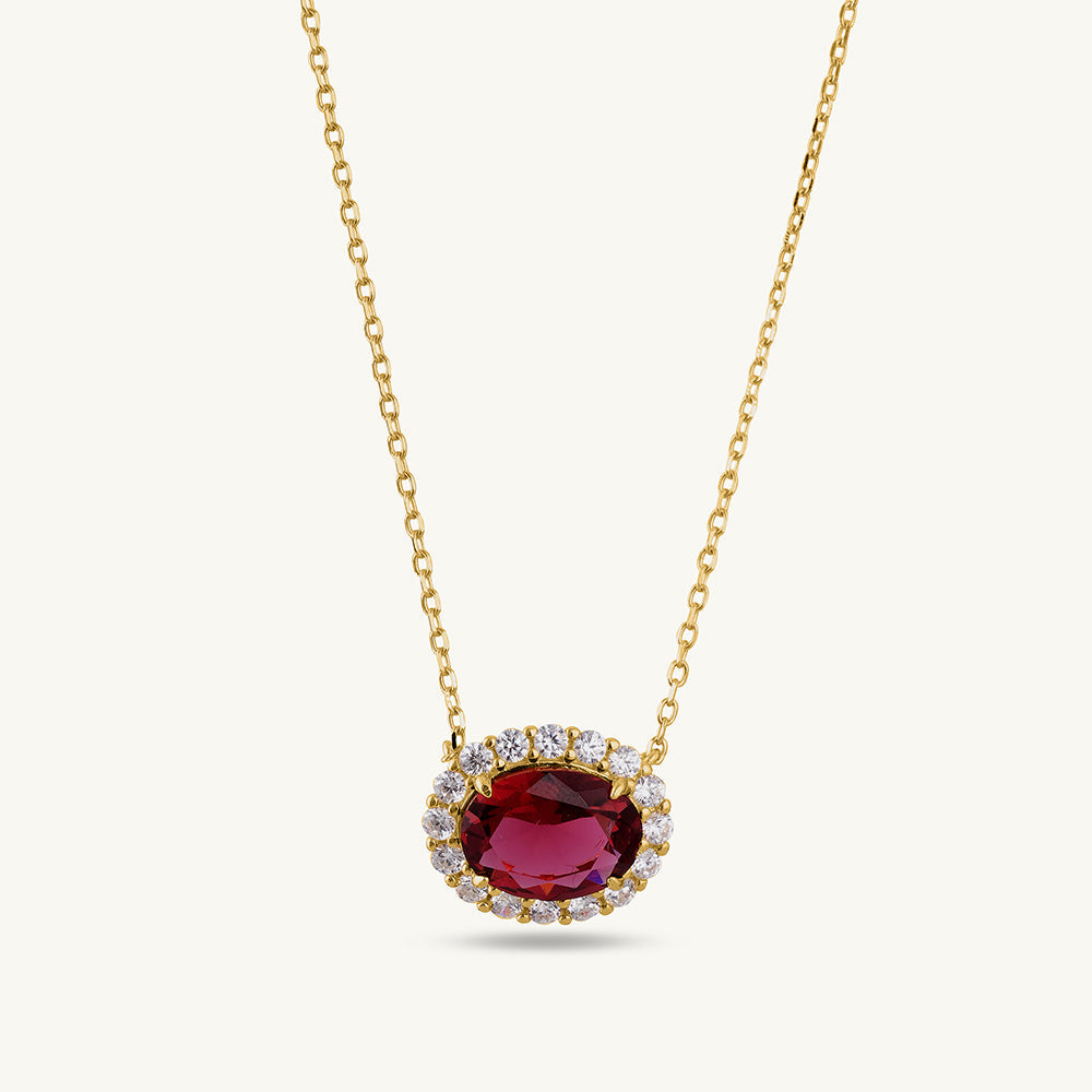 Garnet Shade Pendant | 18K Gold Vermeil Plated
