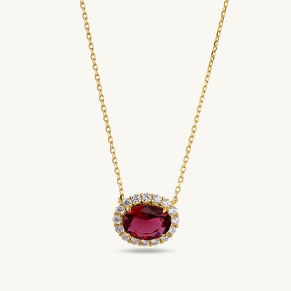 Garnet Shade Pendant | 18K Gold Vermeil Plated
