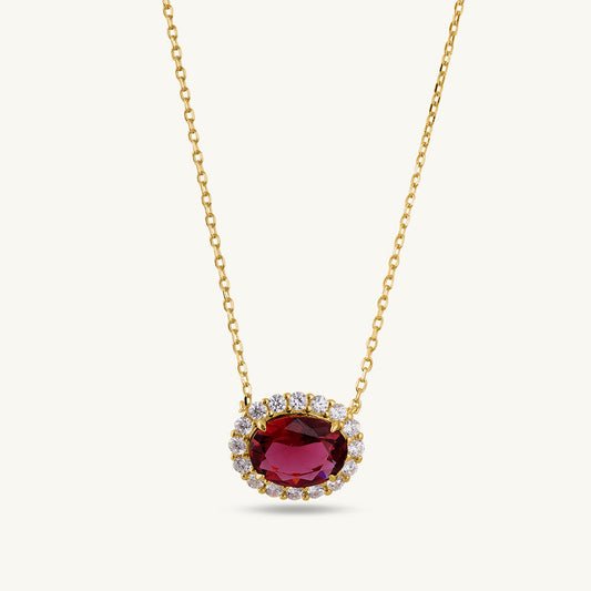 Garnet Shade Pendant | 18K Gold Vermeil Plated