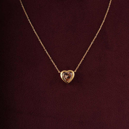 Golden Sunrise Heart Pendant | 18K Gold Vermeil Plated