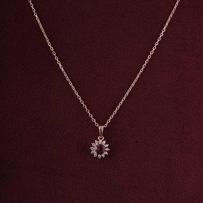 Crimson Blaze Pendant | 18K Gold Vermeil Plated