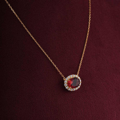 Garnet Shade Pendant | 18K Gold Vermeil Plated