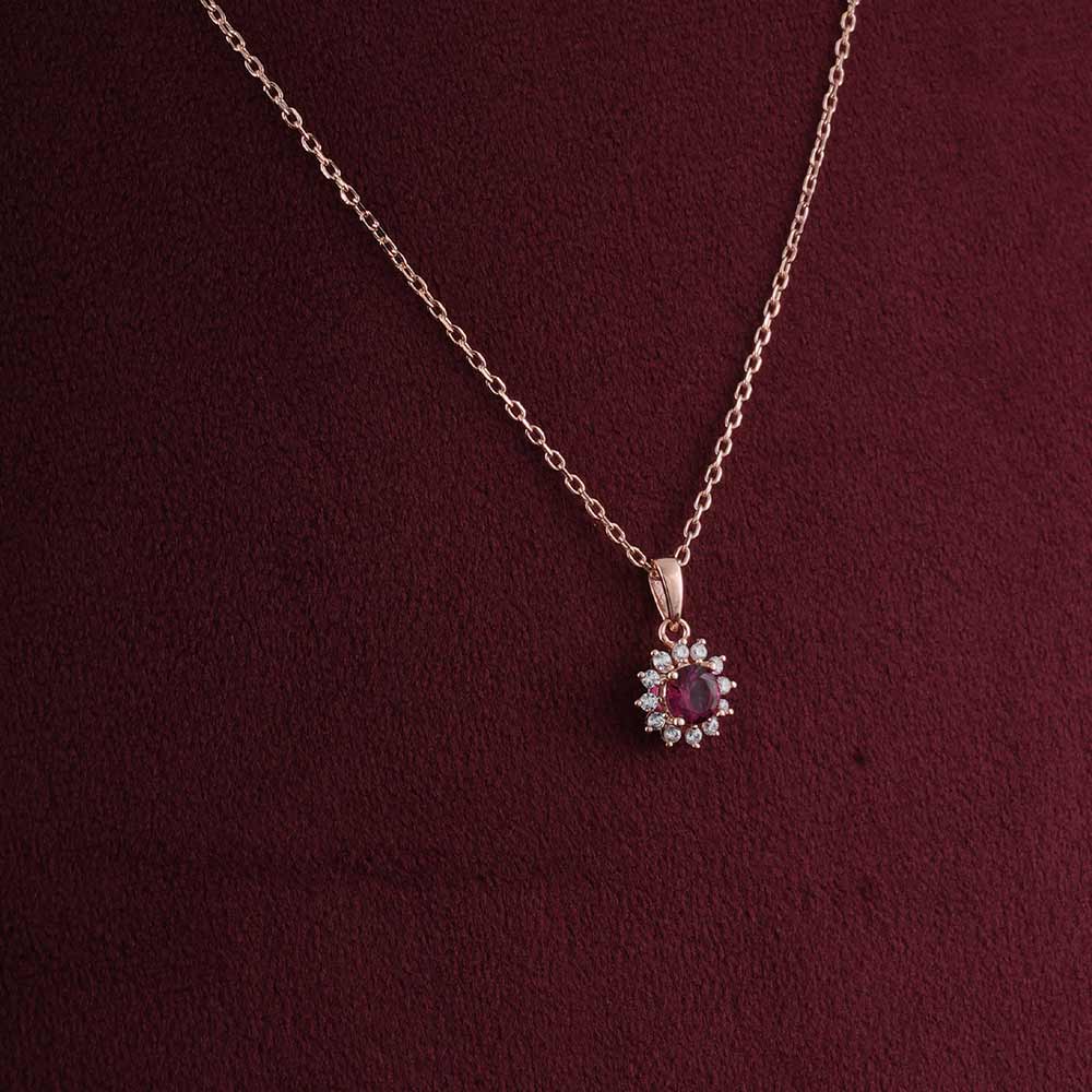 Crimson Blaze Pendant | 18K Gold Vermeil Plated