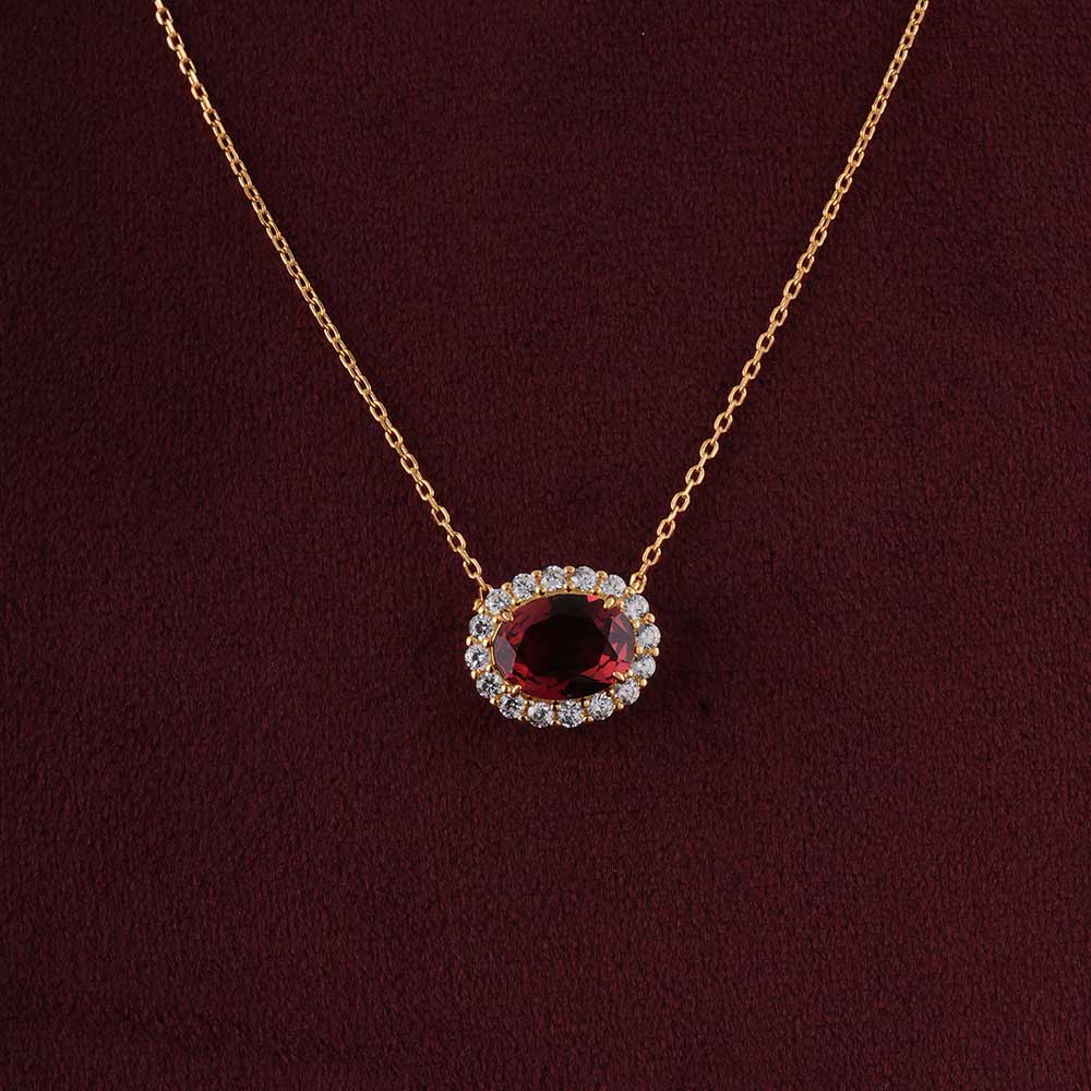 Garnet Shade Pendant | 18K Gold Vermeil Plated