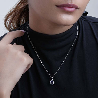 Ocean Sapphire Heart Pendant | 18K Gold Vermeil Plated